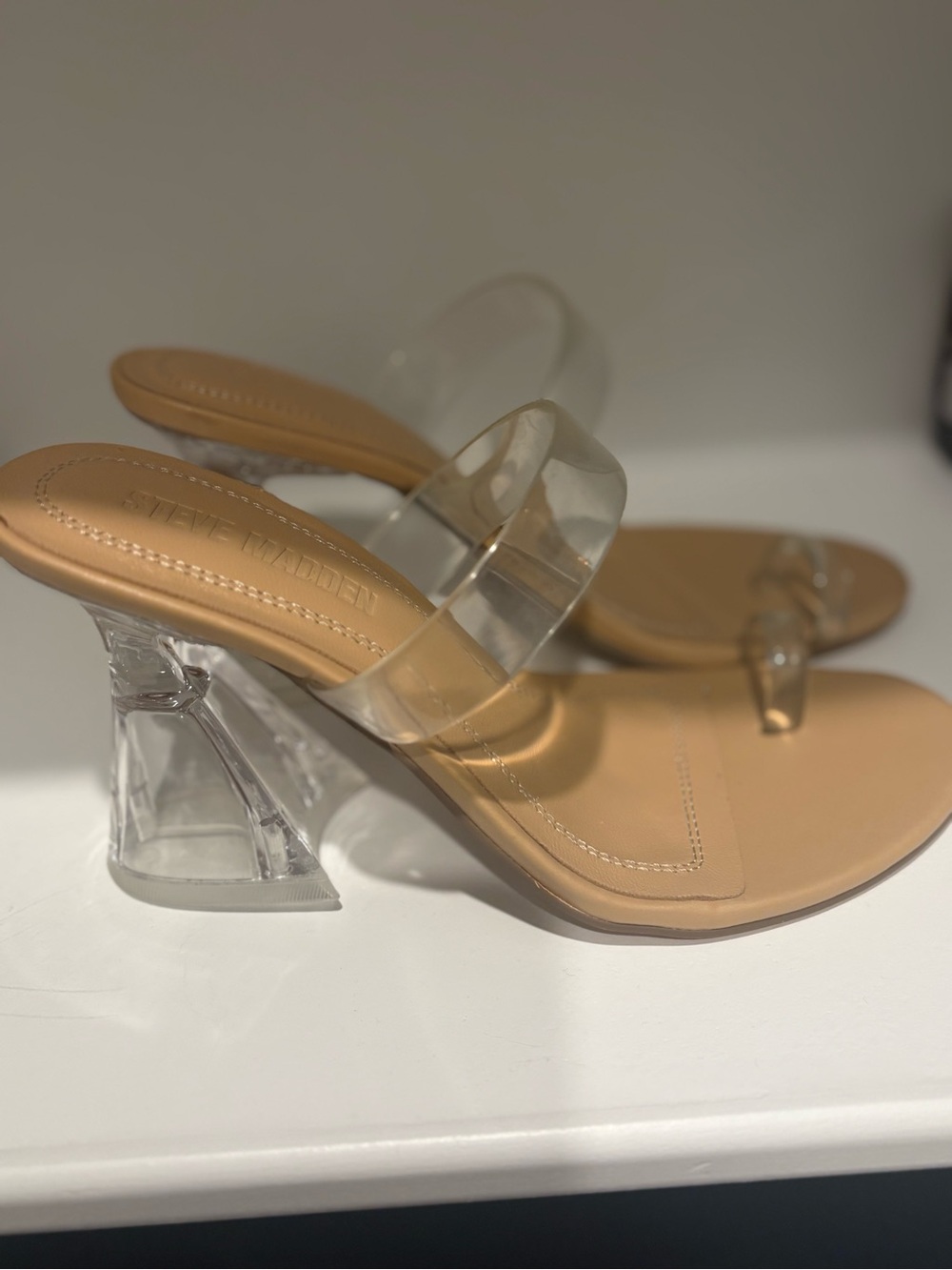Steve Madden Clear Strap Heels